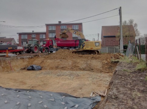 Uitgraven van bouwput